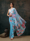 Abstract Chanderi Polyester Silk Saree