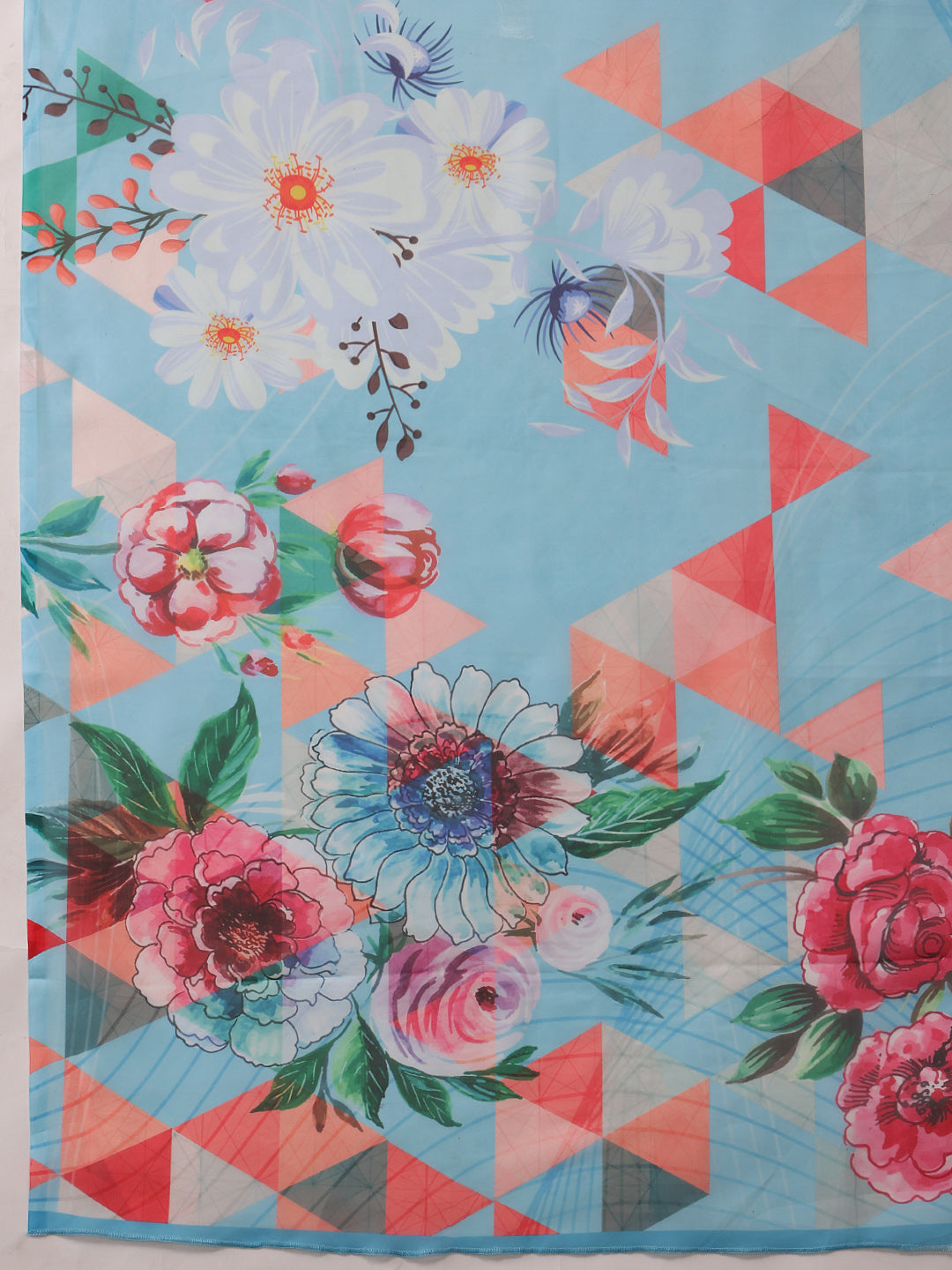 Abstract Chanderi Polyester Silk Saree