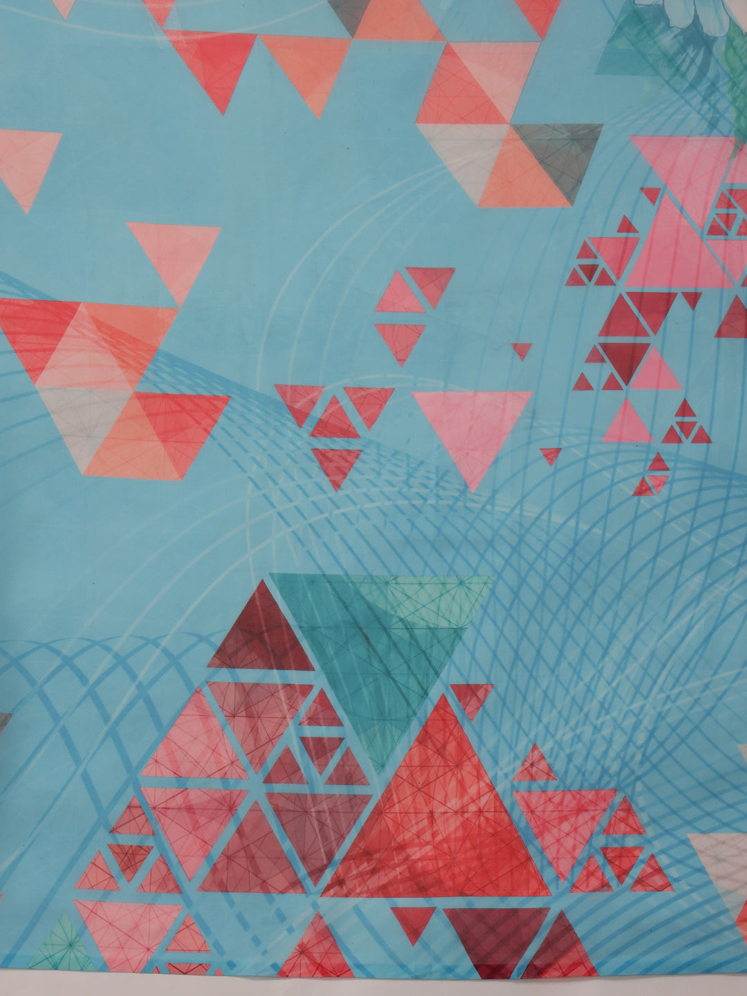 Abstract Chanderi Polyester Silk Saree