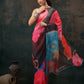 Abstract Chanderi Polyester Silk Saree