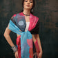 Abstract Chanderi Polyester Silk Saree