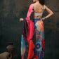 Abstract Chanderi Polyester Silk Saree