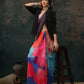 Abstract Chanderi Polyester Silk Saree