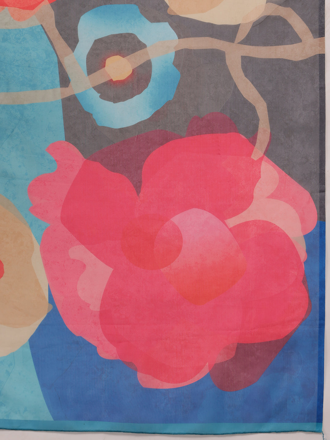 Abstract Chanderi Polyester Silk Saree