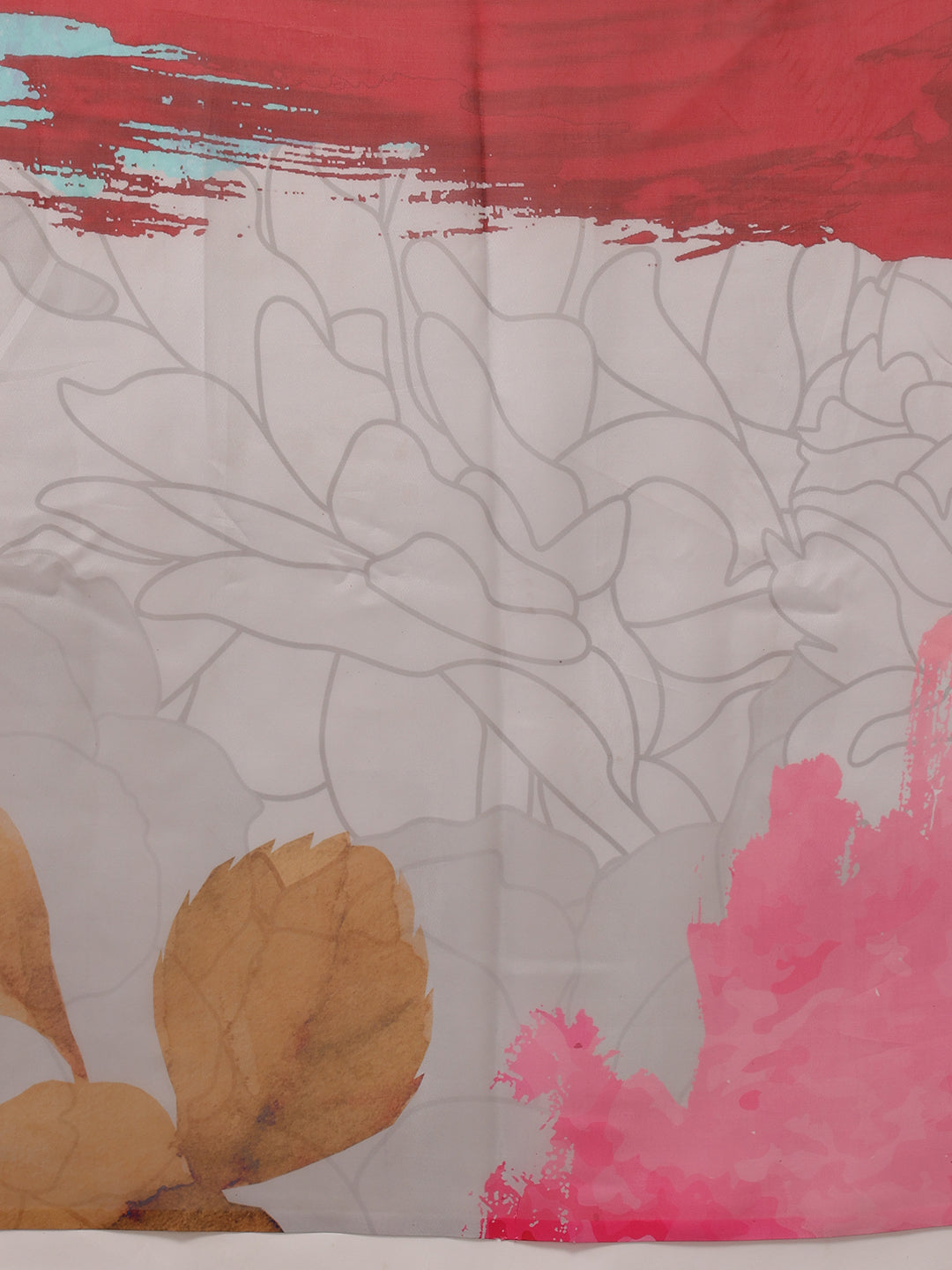 Abstract Chanderi Polyester Silk Saree