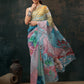 Abstract Chanderi Polyester Silk Saree