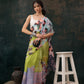 Abstract Chanderi Polyester Silk Saree