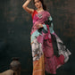 Abstract Chanderi Polyester Silk Saree