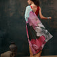 Abstract Chanderi Polyester Silk Saree