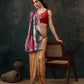 Abstract Chanderi Polyester Silk Saree