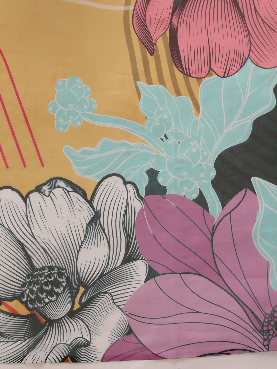 Abstract Chanderi Polyester Silk Saree