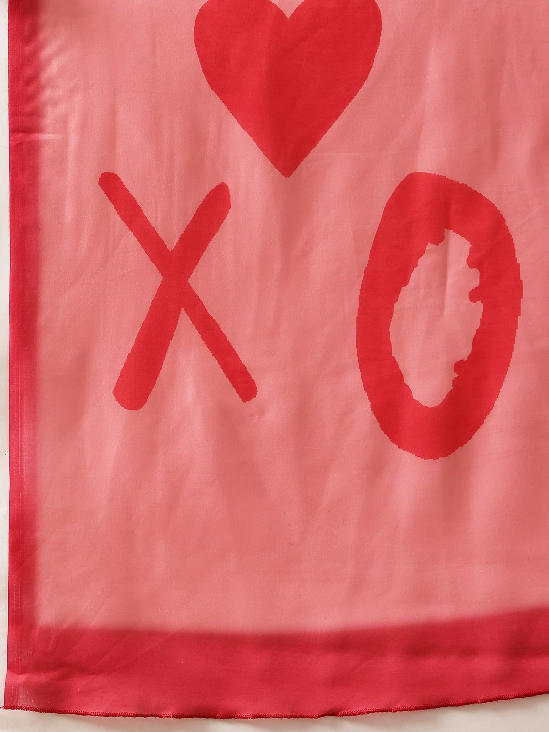 Valentine Special Sensational Heart Design Mal Cotton Pink Saree