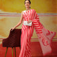 Valentine Special Lahariya Printed Mal Cotton Pink Saree