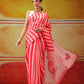 Valentine Special Lahariya Printed Mal Cotton Pink Saree