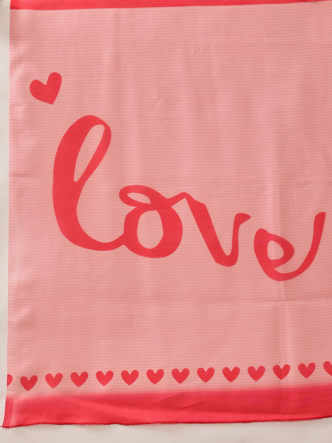 Valentine Special Lahariya Printed Mal Cotton Pink Saree