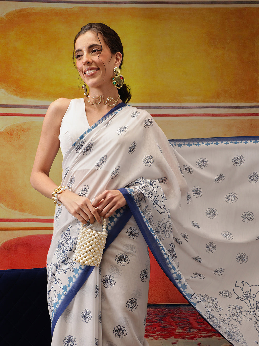 Valentine Special Soft Mal Cotton Printed Saree