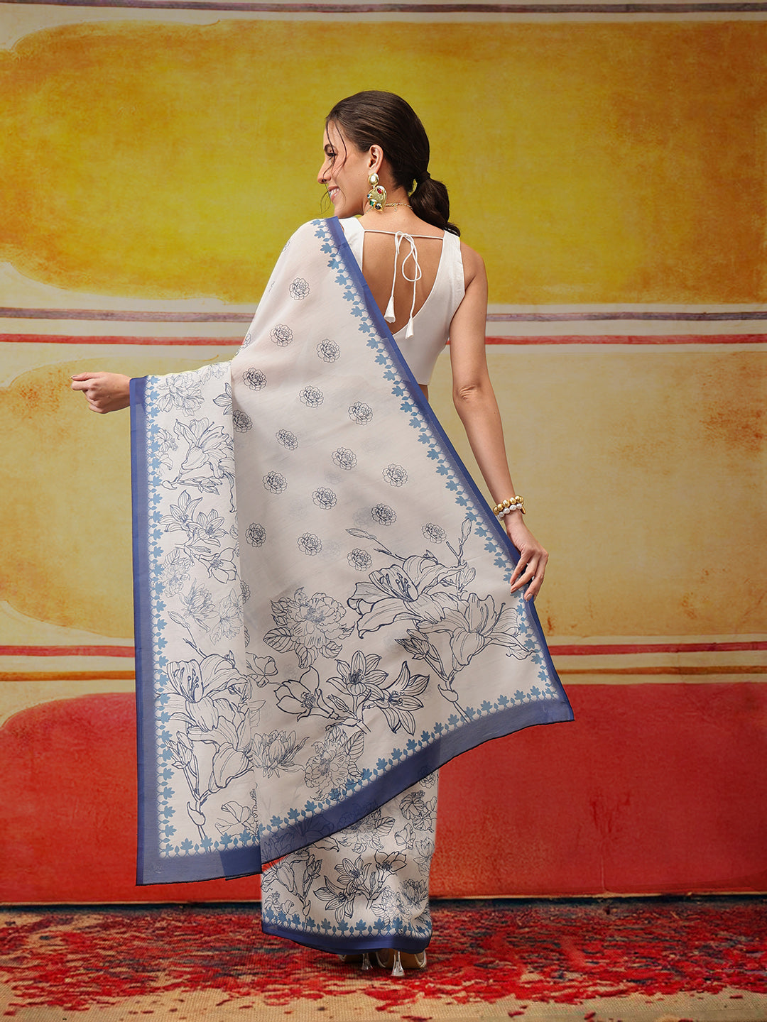 Valentine Special Soft Mal Cotton Printed Saree