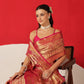 Baluchari Silk Saree With Zari Woven Rich Pallu & Contrast Border
