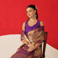 Baluchari Silk Saree With Zari Woven Rich Pallu & Contrast Border
