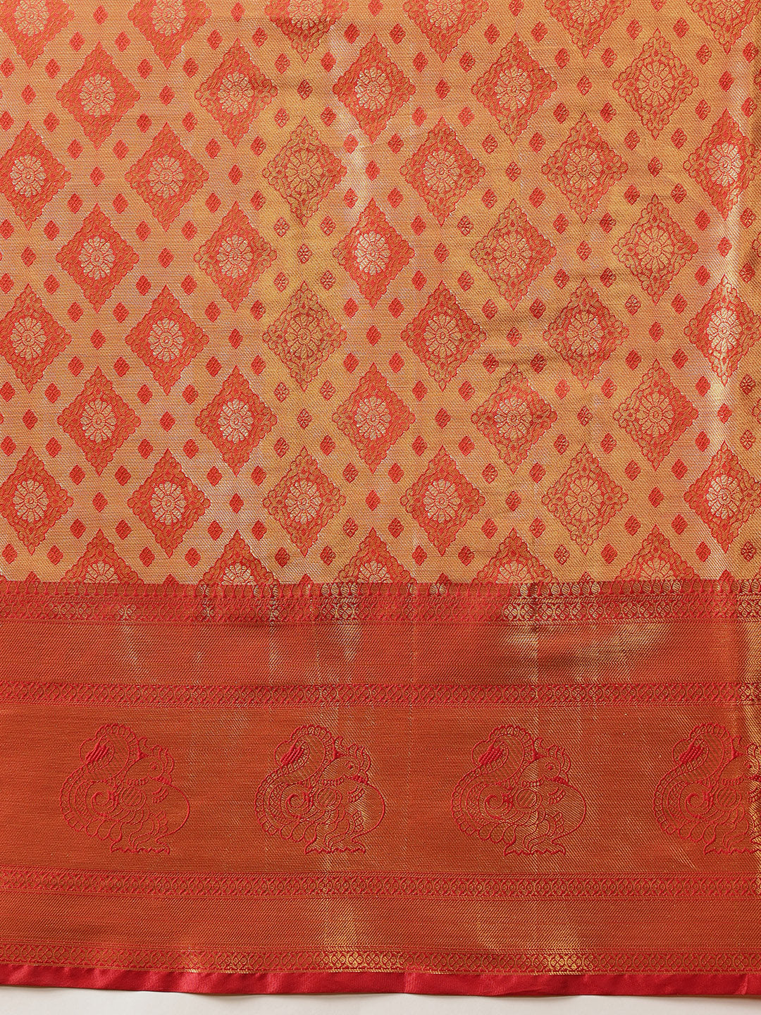 Baluchari Silk Saree With Zari Woven Rich Pallu & Contrast Border