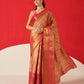 Floral Baluchari Silk Saree With Zari Woven Rich Pallu & Contrast Border
