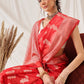 Floral Banarasi Organza Soft Silk Red Saree