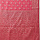 Banarasi Organza Soft Silk Pink Saree With Small Floral Border