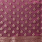 Banarasi Organza Soft Silk Wine Saree With Small Floral Border