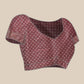Banarasi Organza Soft Silk Wine Saree With Small Floral Border