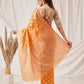 Banarasi Organza Soft Silk Yellow Saree With Small Floral Border