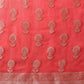 Floral Banarasi Organza Soft Silk Red Saree