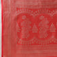 Floral Banarasi Organza Soft Silk Red Saree