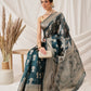 Floral Banarasi Organza Soft Silk Teal Saree