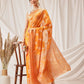 Floral Banarasi Organza Soft Silk Yellow Saree