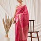 Banarasi Organza Soft Silk Pink Saree