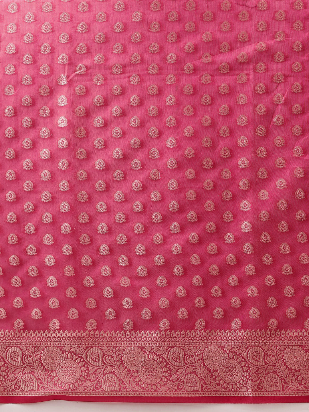 Banarasi Organza Soft Silk Pink Saree