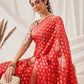 Banarasi Organza Soft Silk Red Saree