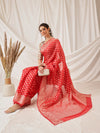 Banarasi Organza Soft Silk Red Saree