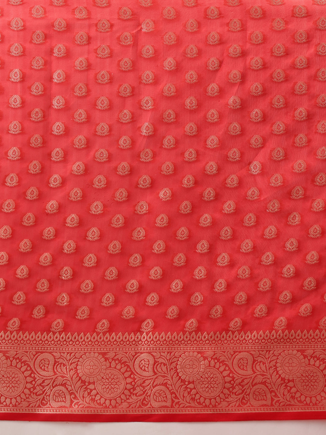 Banarasi Organza Soft Silk Red Saree