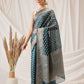 Banarasi Organza Soft Silk Teal Saree