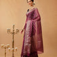 Banarasi Organza Soft Silk Wine Saree