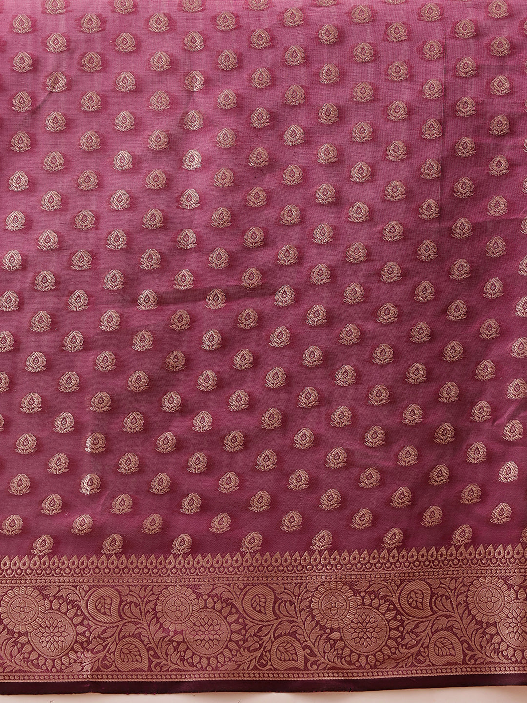 Banarasi Organza Soft Silk Wine Saree