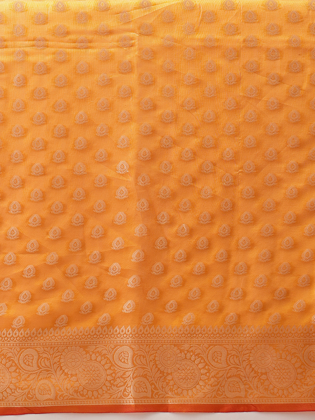 Banarasi Organza Soft Silk Yellow Saree
