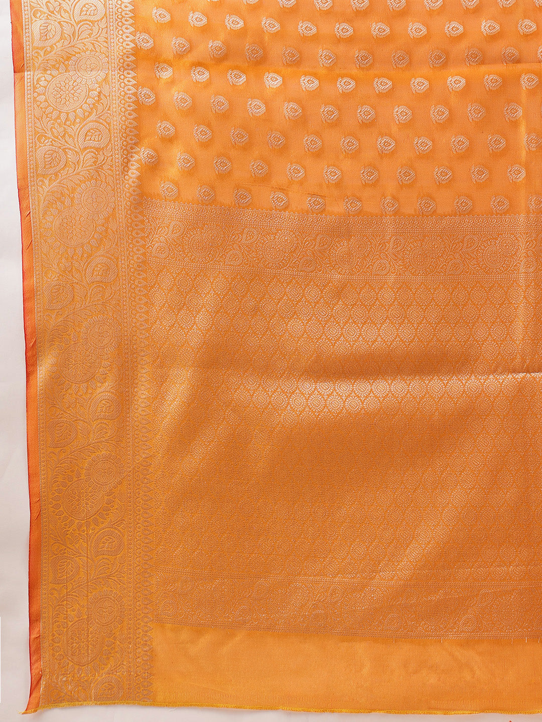 Banarasi Organza Soft Silk Yellow Saree