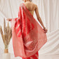 Laheriya Floral Banarasi Organza Soft Silk Red Saree