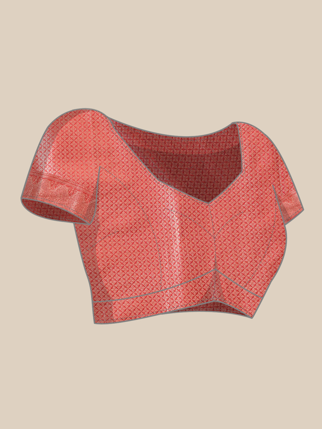 Laheriya Floral Banarasi Organza Soft Silk Red Saree