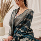 Laheriya Floral Banarasi Organza Soft Silk Teal Saree