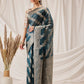 Laheriya Floral Banarasi Organza Soft Silk Teal Saree