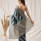 Laheriya Floral Banarasi Organza Soft Silk Teal Saree