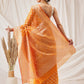 Floral Banarasi Organza Soft Silk Yellow Saree With Small Border